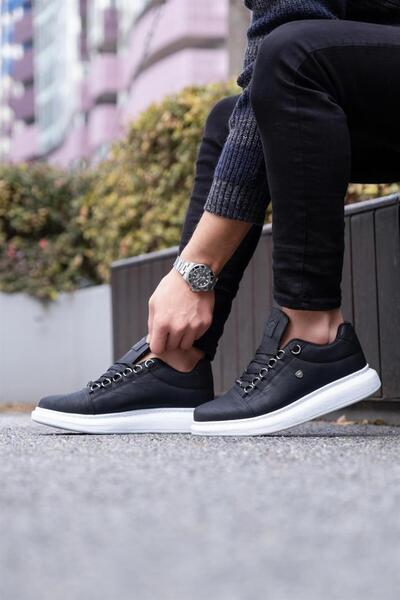 L.A Polo Günlük Siyah Beyaz Renk Erkek Sneaker Ayakkabı