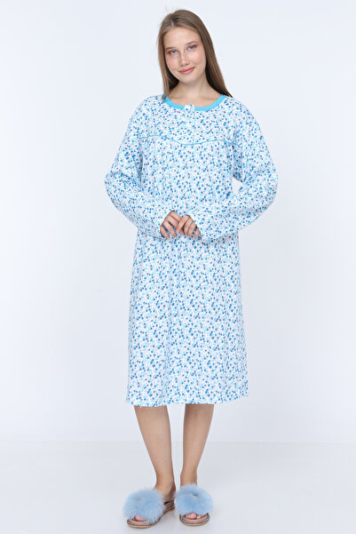 SEVA Anne, Penye Hastane Geceliği Ikiiplik, Kışlık Battal Rahat Kalıp Gecelik Iki Düğmeli