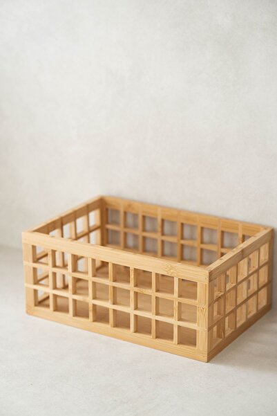 Dekorzdükkan Бамбуков органайзер Правоъгълна кошница