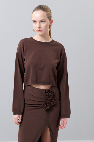 Roman Triko Bluz Kahve K2571001_005