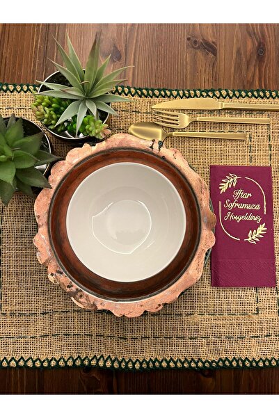 kidspartim منديل نادل باللون العنابي المطلي بالذهب مرحبًا بكم في المائدة الخا...