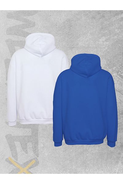 WEARTEX 2 Pack Unisex Oversize Hooded Sweatshirt