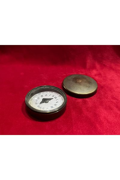 tayfuntufan antika koleksiyon 5.5 cm Diameter Compass with Brass Lid