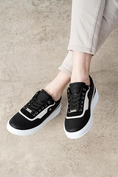 L.A Polo Men's Casual Black Beige White Sneaker Shoes