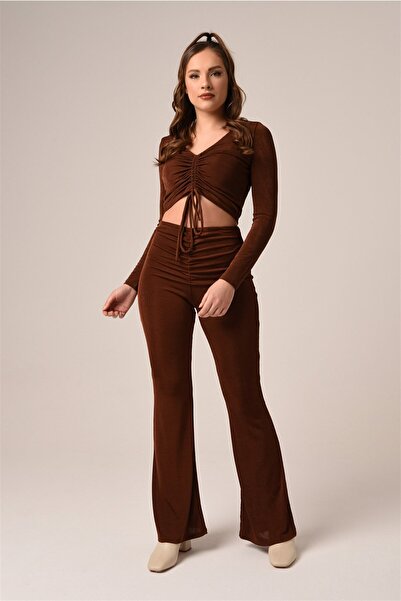 yourname collection Kadın Ispanyol Paça Tayt Pantolon