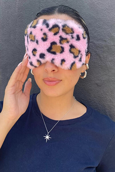 FUDER Pembe Renk Leopar Figürlü Uyku Bandı
