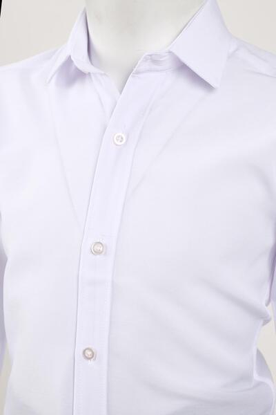 meneviş çocuk giyim Cămașă albă din bumbac pentru băiat - mânecă lungă, bărbați