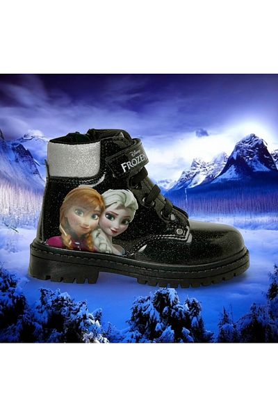 Frozen Girl's Elsa Boots, Lace-Up, Zippered, Waterproof Boots, Fleece Lining