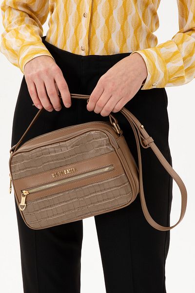 U.S. Polo Assn. Women's Mink Croco Crossbody Bag 50300277 -Vr052