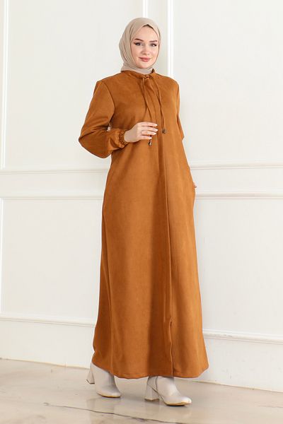 Nevayla Moda Велурен плат Salaş Cut Ferace / Camel- F0504