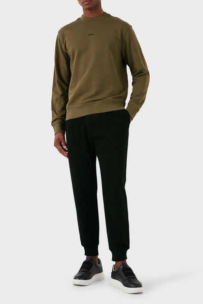 BOSS Pamuklu Logolu Relaxed Fit Bisiklet Yaka Sweat Erkek SWEAT 50514541 368