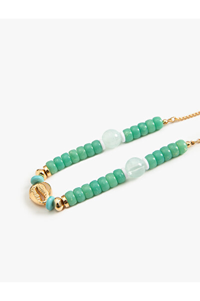 Koton Boncuklu Kolye Deniz Kabuğu Detaylı