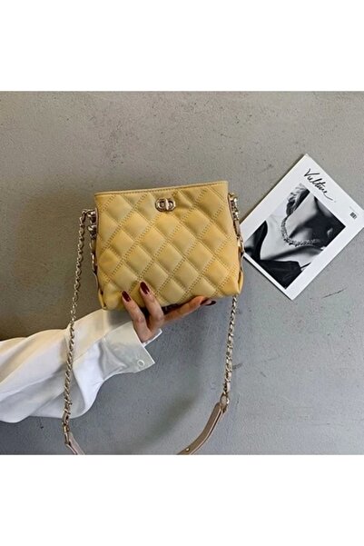 Obay Yongtai Juhui Store Trendy Omuz Çantaları Pu Deri Kalın Zincir El Çantası