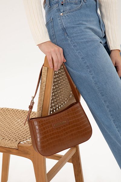 U.S. Polo Assn. Women's Tan Crocodile Arm Bag 50300272 -Vr099