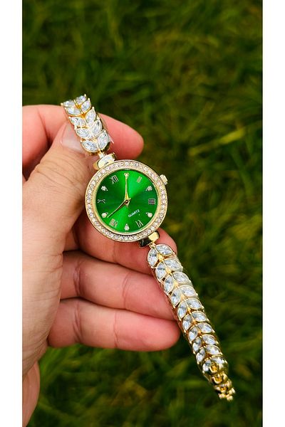 pullmarkt Ottoman Series - Women's Tulip Stone Pattern Wrist Watch