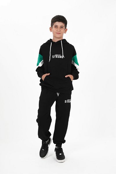 HayKids Σετ αθλητικής φόρμας με κουκούλα με κουκούλα για αγόρια με δύο κορδόνια