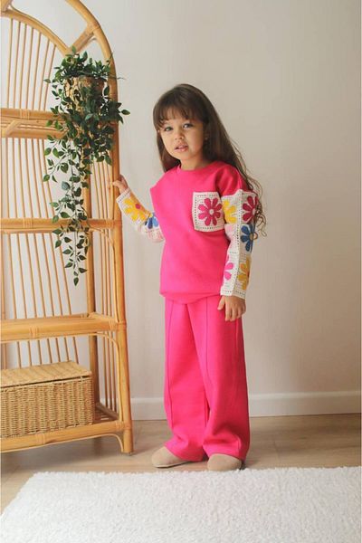 Bebekkutusu New Season Baby Girl Cotton Set - Floral Embroidered
