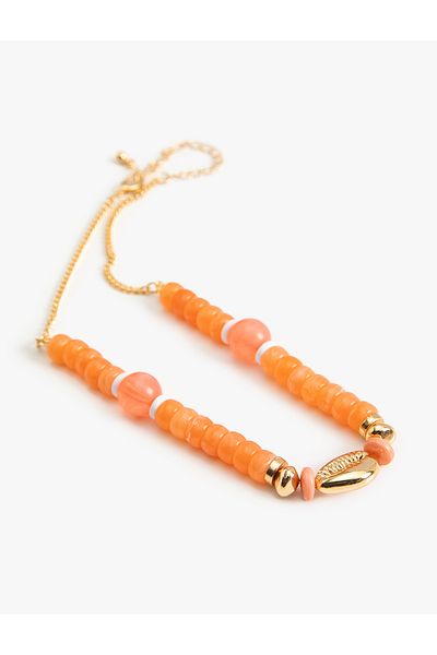 Koton Beaded Necklace with Seashell Detail