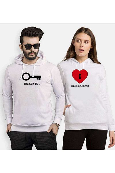 Tshirthane Lover Hooded Couple Combination - Key Unlock