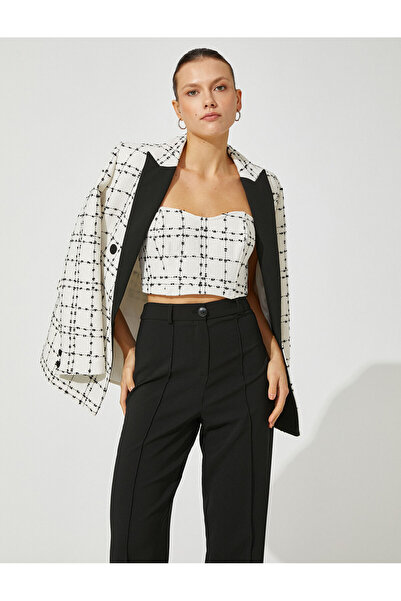 Koton مشد بوستير تويد بدون حمالات