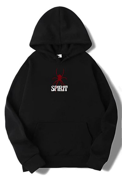 DEEPSENCE Φούτερ SPRIT Unisex Μαύρη κουκούλα - Πίσω στάμπα