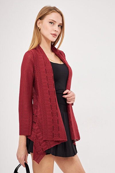armonika Cardigan largi cu model de prune pentru femei ARM-22Y 001136