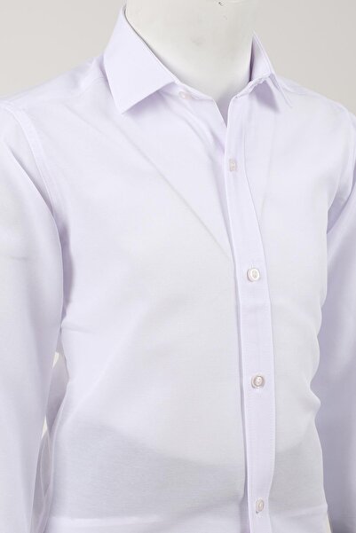 meneviş çocuk giyim Cămașă albă din bumbac pentru băiat - mânecă lungă, bărbați