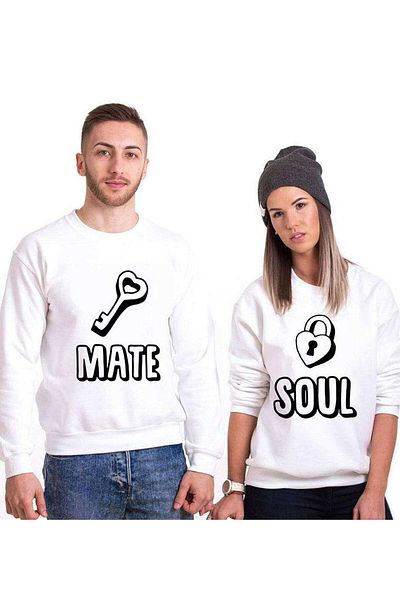 Tshirthane Soul Mate Key Lover Combinations Sweatshirt Couple Combination