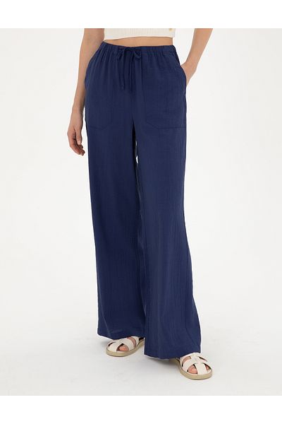 Pierre Cardin Navy Blue Loose Fit Trousers 50289784-Vr033