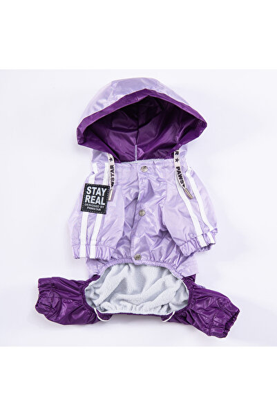 Pawstar Lila-mor Bicolor Köpek Tulum Yağmurluğu Köpek Yağmurluk Köpek Kıyafeti Köpek Elbisesi