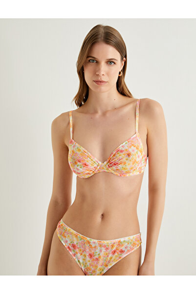 Koton Dolgusuz Balenli Sütyen Çiçekli Tül