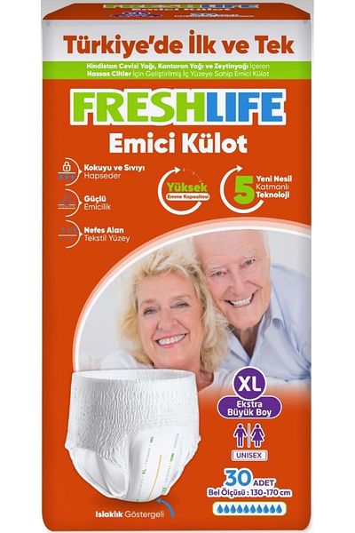 Freshlife XL Extra Large Absorbent Panty Diapers - 240 Pieces (8Pk*30)