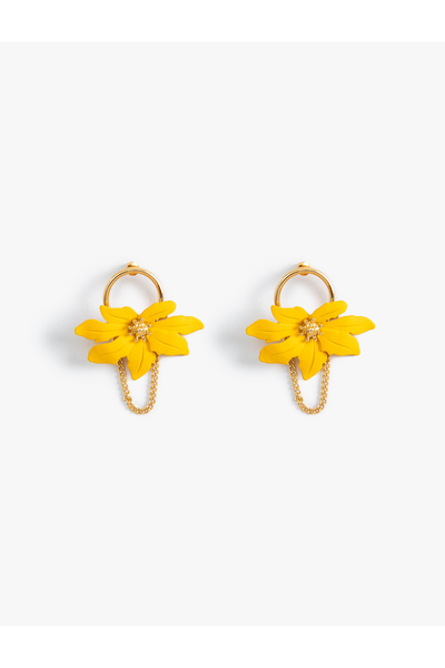 Koton Steel Mixed Flower Earrings Medium Size