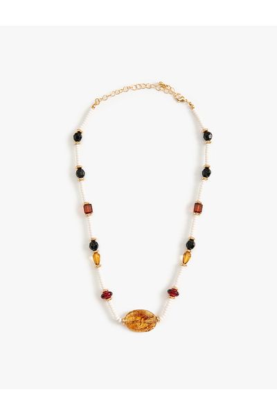 Koton Beaded Stone Necklace