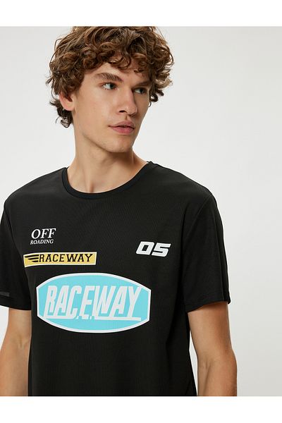 Koton Αθλητικό μπλουζάκι με κοντό μανίκι Crew Neck - Slogan Printed