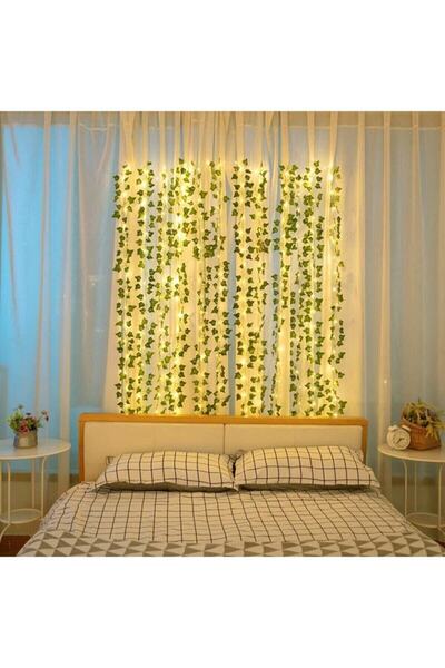 BYSHOME 10 Adet Yapay Sarmaşık Yapraklı 3x3 Usbli 10 Saçaklı Perde Led