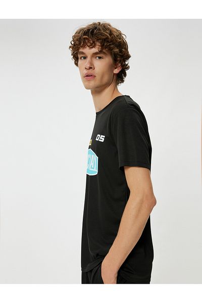 Koton Αθλητικό μπλουζάκι με κοντό μανίκι Crew Neck - Slogan Printed