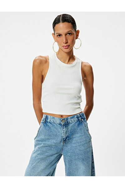 Koton Ärmelloses, schmales Unterhemd mit geripptem Rückendetail und Neckholder