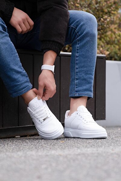 L.A Polo Beyaz Kalın Tabanlı Erkek Günlük Sneaker