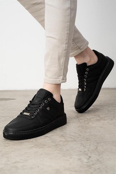 L.A Polo 303 Black Color Black Sole Unisex Daily Shoes