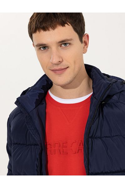 Pierre Cardin Μπλε Navy Standard Fit Παλτό - 50263104-VR033