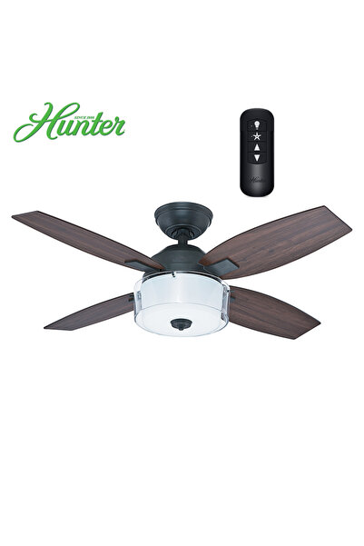 Hunter Fan Central Park Yıpranmış Çelik - 107 Cm. Uzaktan Kumandalı Aydınlatm...
