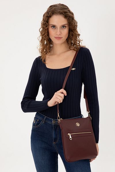 U.S. Polo Assn. Women's Burgundy Crossbody Bag 50300314 -Vr014