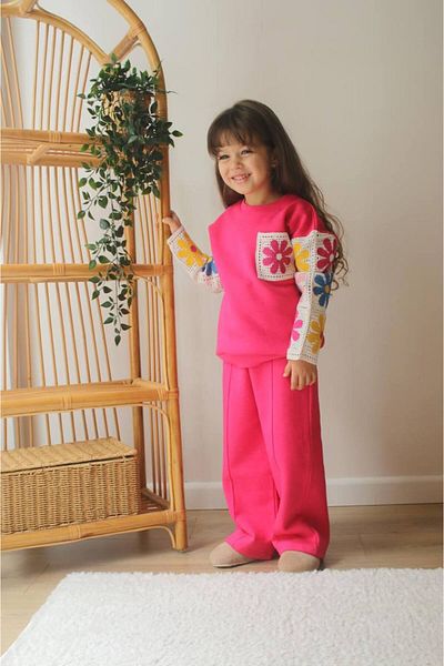 Bebekkutusu New Season Baby Girl Cotton Set - Floral Embroidered