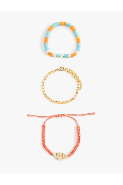 Koton Set of 3 Beaded and Fish Detailed Bracelets