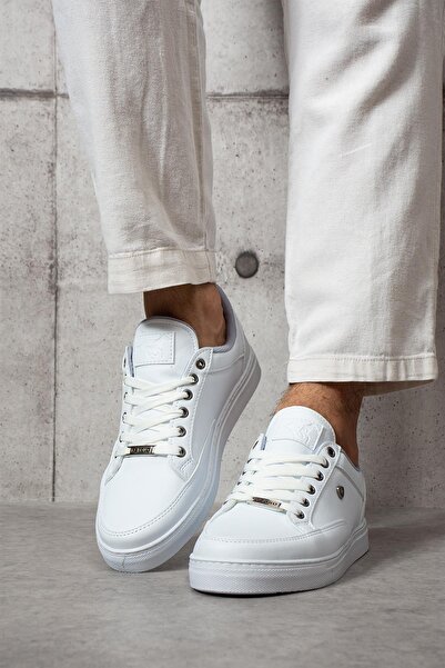 L.A Polo 08 White Color White Sole Lace up Casual Men's Sports Shoes