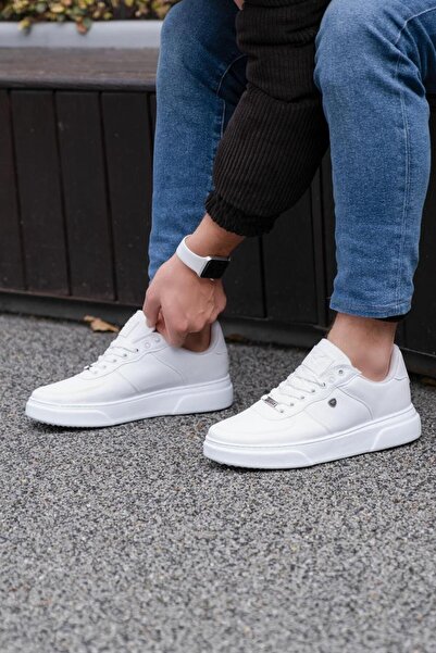 L.A Polo Beyaz Kalın Tabanlı Erkek Günlük Sneaker