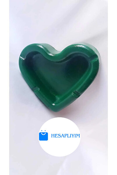 SKOC Green Concrete Heart Love Ashtray - Economical Pack of 3