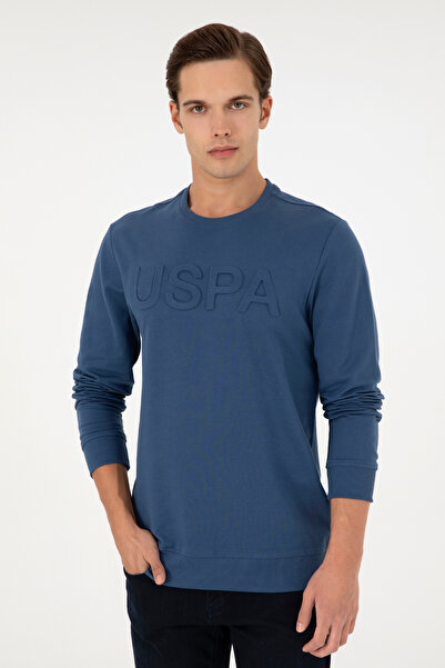 U.S. Polo Assn. Erkek İndigo Basic Sweatshirt 50289058-VR028