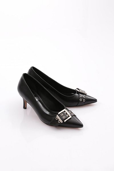 DGN Black High Heels - Front Belt Decoration, Model 3737535